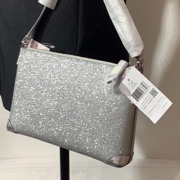 kate spade NEW - crossbody bag k4624 glitter fabric lunar ligh (020 ) - Picture 7 of 12